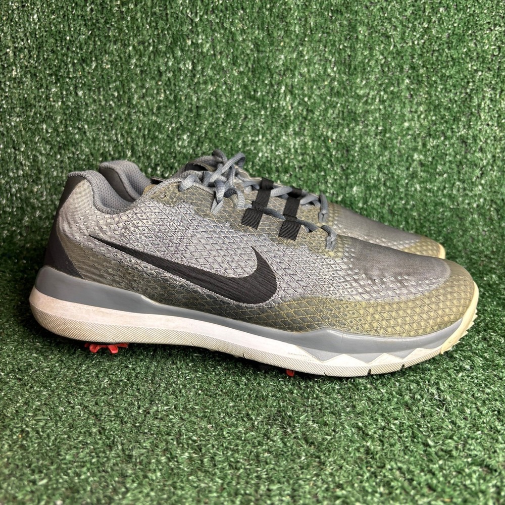 Nike Tiger Woods TW 15 Spike Mesh Athletic Golf Shoes Grey Mens Size 10.5 Wide